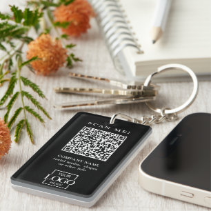 Aangepaste merkgebonden bedrijfslogo QR-code moder Sleutelhanger