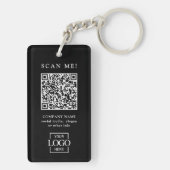 Aangepaste merkgebonden bedrijfslogo QR-code moder Sleutelhanger (achterkant)
