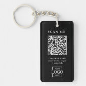 Aangepaste merkgebonden bedrijfslogo QR-code moder Sleutelhanger (Voorkant)