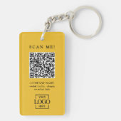 Aangepaste merkgebonden bedrijfslogo QR-code moder Sleutelhanger (achterkant)