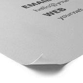 Aangepaste merkgebonden grijze moderne fotografies poster (Hoek)