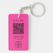 Aangepaste merkgebonden zakelijke logo QR-code mod Sleutelhanger (achterkant)