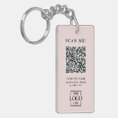 Aangepaste merklogo QR-code modern Sleutelhanger (Voorkant Links)