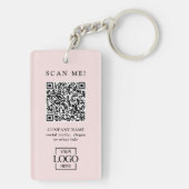 Aangepaste merklogo QR-code modern Sleutelhanger (achterkant)