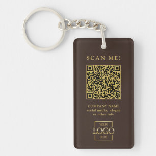 Aangepaste merklogo QR-code modern Sleutelhanger