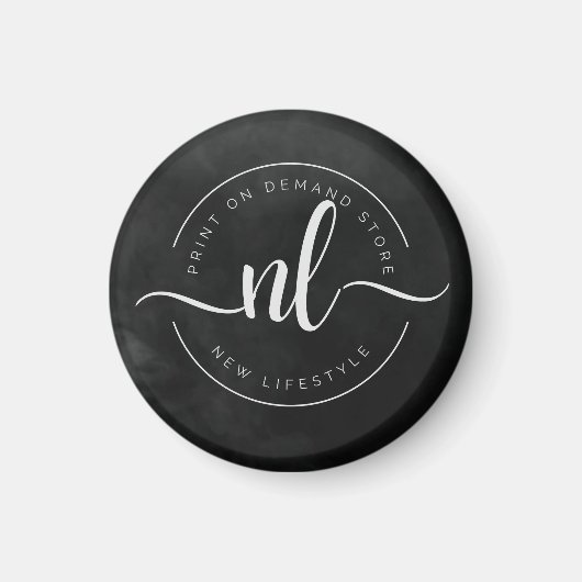 Aangepaste merkmagneet - gepersonaliseerde chique magneet (Voorkant)