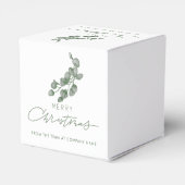 Aangepaste merknaam bedrijf Fijne Kerstdagen Bedankdoosjes (Achterkant)