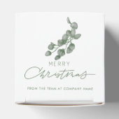 Aangepaste merknaam bedrijf Prettig Kerstfeest Bedankdoosjes (Bovenkant)