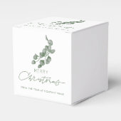 Aangepaste merknaam bedrijfnaam Prettig kerstfeest Bedankdoosjes (Voorkant Zijde)