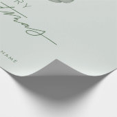 Aangepaste merknaam bedrijfnaam Prettig kerstfeest Cadeaupapier (Hoek)