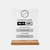Aangepaste merknaam Bedrijfsnaam Wifi Details & Lo Acryl Bord (Voorkant)