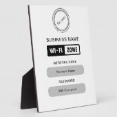 Aangepaste merknaam Bedrijfsnaam Wifi Details & Lo Fotoplaat (Zijkant)