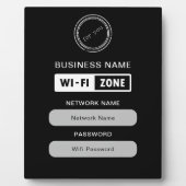 Aangepaste merknaam Bedrijfsnaam Wifi Details & Lo Fotoplaat (Voorkant)