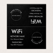 Aangepaste merknaam Bedrijfsnaam Wifi Details & Lo Kaart (Buitenkant ongevouwen)