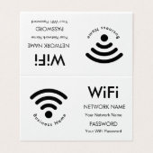 Aangepaste merknaam Bedrijfsnaam WiFi Details Wit Kaart (Buitenkant ongevouwen)