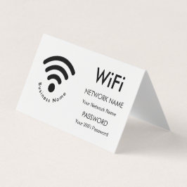 Aangepaste merknaam Bedrijfsnaam WiFi Details Wit Kaart