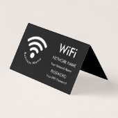Aangepaste merknaam Bedrijfsnaam Wifi Details Zwar Kaart (Achterkant)