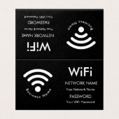 Aangepaste merknaam Bedrijfsnaam Wifi Details Zwar Kaart (Buitenkant ongevouwen)