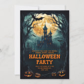 Aangepaste merknaam Dark Fantasy Halloween Party Kaart (Voorkant)