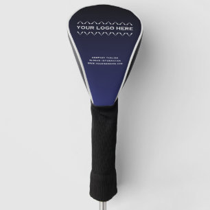 Aangepaste merknaam golfhoofd Hoesje Navy Blue Golfheadcover