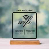 Aangepaste merknaam Hotel Naam WiFi Wachtwoord Acryl Bord (Neutraal)