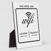 Aangepaste merknaam Hotel Naam WiFi Wachtwoord Fotoplaat (Zijkant)
