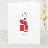 Aangepaste merknaam Rode Witte Eenvoudige Koppel e Kaart (Gele Bloem)