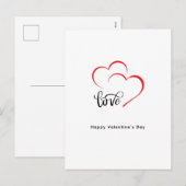 Aangepaste merknaam Rode Zwarte Minimalistische Va Feestdagenkaart (Voorkant / Achterkant)