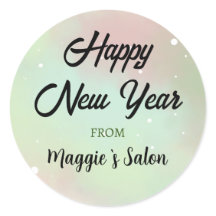 Aangepaste merknaam waterverf Gelukkig nieuwjaar