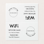 Aangepaste merknaam wifi-details en logo kaart (Buitenkant ongevouwen)