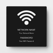 Aangepaste merknaam wifi netwerk en wachtwoord zwa fotoplaat (Voorkant)