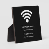 Aangepaste merknaam wifi netwerk en wachtwoord zwa fotoplaat (Voorkant)