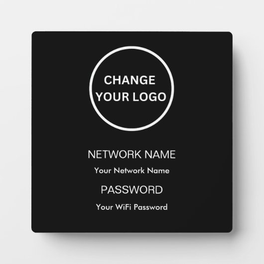 Aangepaste merknaam wifi netwerk en wachtwoord zwa fotoplaat (Voorkant)