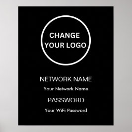 Aangepaste merknaam wifi netwerk en wachtwoord zwa poster