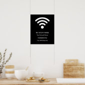 Aangepaste merknaam wifi netwerk en wachtwoord zwa poster (Keuken)