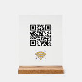 Aangepaste merknaam WiFi Network QR Code Modern Acryl Bord (Voorkant)