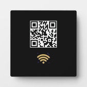 Aangepaste merknaam WiFi Network QR Code Modern Fotoplaat (Voorkant)