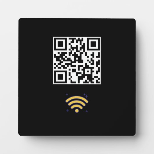 Aangepaste merknaam WiFi Network QR Code Modern Fotoplaat (Voorkant)