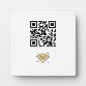 Aangepaste merknaam WiFi Network QR Code Modern Fotoplaat (Voorkant)