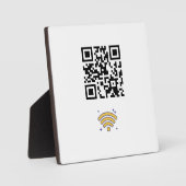 Aangepaste merknaam WiFi Network QR Code Modern Fotoplaat (Voorkant)