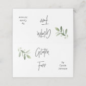 Aangepaste merktekens voor Gluten Free Label Tent Plaatskaartje (Buitenkant ongevouwen)