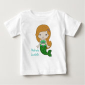 Aangepaste Mermaid Baby One Piece Tshirt (Voorkant)