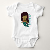 Aangepaste Mermaid Baby One Piece Tshirt (Voorkant)