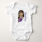Aangepaste Mermaid Baby One Piece Tshirt (Voorkant)