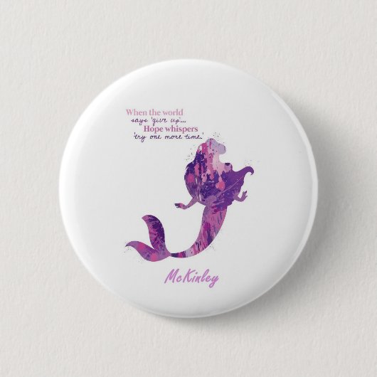 Aangepaste Mermaid Button (Voorkant)