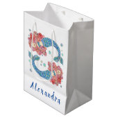 Aangepaste Mermaid Medium Gift Bag Medium Cadeauzakje (Voorkant Gekanteld)