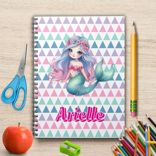 Aangepaste Mermaid patroonnaam Notitieboek