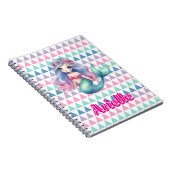 Aangepaste Mermaid patroonnaam Notitieboek (Rechterzijde)