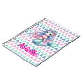 Aangepaste Mermaid patroonnaam Notitieboek (Linkerzijde)