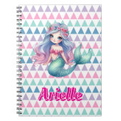 Aangepaste Mermaid patroonnaam Notitieboek (Voorkant)